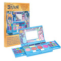 Stitch All-in-One Kids Cosmetic Compact Set Includes Washable Lip Gloss, Eye Shimmer, Cheek Shimmer, Brushes Colorful Portable Beauty Set for Girls, Tweens, by Townley Girl
