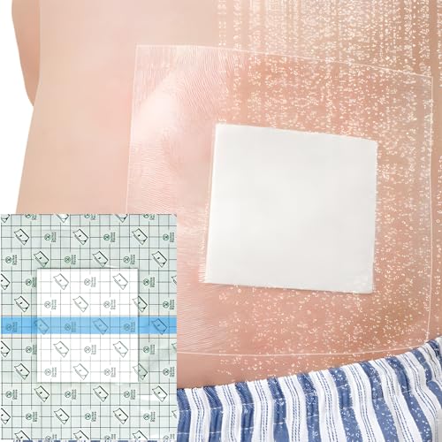 14 Pcs Waterproof Shower Cover 10"x12" with Non-Stick Center Pad for Large Port Surgery Incisions Protector Patch Transparent Film Clear Adhesive Wounds Dressing Bandage Shields - size: 10x12 Inch (Pack of 14)