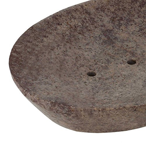 Ajuny Self Draining Soap Dish with Drain Durable Waterfall Stone Soap Tray Holder Soap Saver for Shower, Bathroom, Kitchen, Bathtub Easy Clean - Brown - color: Brown
