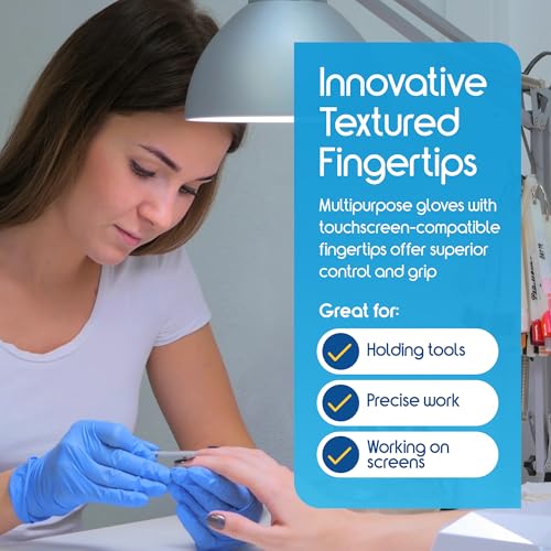 Inspire Black Nitrile Disposable Gloves | 4.5 Nitrile Disposable Safety Medical Cooking Cleaning Gloves - size: Small, style: Blue - Box of 100