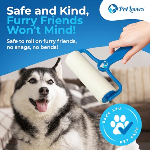 PetLovers 6.3" Extra Sticky Lint Roller 4 Pack of Large Refills Only - No Handle Included - 90 Sheets Per Refill 360 Sheets Total 4 Pack - size: 4 Pack Large Lint Roller Refills
