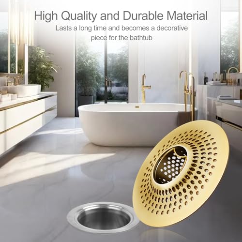 LKEYE Shower Drain Hair Catcher/Bathroom Drain Cover/Bathtub Drain Strainer/Shower Stall Drain Protector(Bronze) - color: Bronze