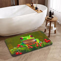 Tree Frog Bath Mat, Water Absorbent Quick Dry Thin Bathroom Floor Mat, Rug for Bathroom Kitchen 17"x30" - color: Tree Frog