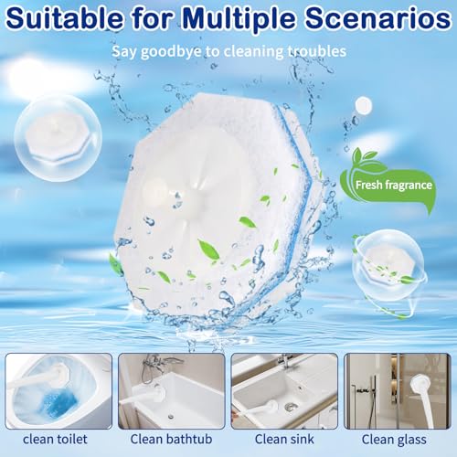 100 Count Toilet Bowl Wand Refill for Clorox - Upgrade Fiber Toilet Bowl Brush Compatible with Clorox Toilet Brush, Toilet Scrubber Refill with 5X Cleaning Power, Toilet Bowl Cleaners