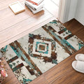 Bath Mat Cowhide Print Western Quick Dry Bathroom Rugs Non Slip Absorbent Shower Flannel Rug Floor Mat for Bathroom,Bathtub,Sink,Bedroom,16"X24" - color: Cay17