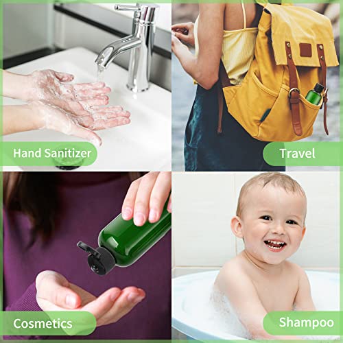 LISAPACK 3.4 oz Travel Bottles for Toiletries, Plastic Travel Size Containers for Shampoo Conditioner TSA Approved, Empty Small Squeeze for Lotion, Leak Proof Mini Liquid Tube for Refillable Green - color: Green
