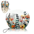 Luxury Shower Cap Silk Satin Lined Waterproof Reusable Adjustable Elastic Dry Hair Bathing Caps Cute for Women Girls-Floral Leaf - color: C-3-Floral Leaf