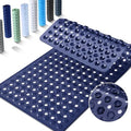 Yimobra Bathtub Mat Non Slip, 34.5"X15.5" Long Shower Mat for Inside Shower, Machine Washable Bath Mat with Drain Holes & Strong Suction Cups, Soft on Feet, Bathroom Essentials, Dark Blue - color: Dark Blue, size: 34.5 X 15.5 Inch