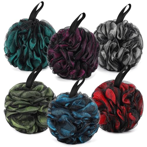 BTYMS XXL Bath Sponge Loofahs 100g/pc Luffa Shower Pouf Exfoliating Mesh Puff for Shower - Pack of 6