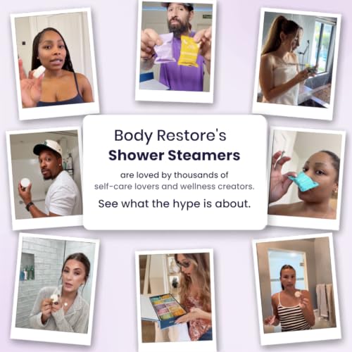 Body Restore Shower Steamers Aromatherapy 6 Pack – Fathers Day Gift for Dad, Birthday Gifts for Women & Men, Spa Stress Relief & Relaxation Self Care Gifts – Premium Bloom Essential Oil Tablets - color: Spring Botanical Mix 6 Pack