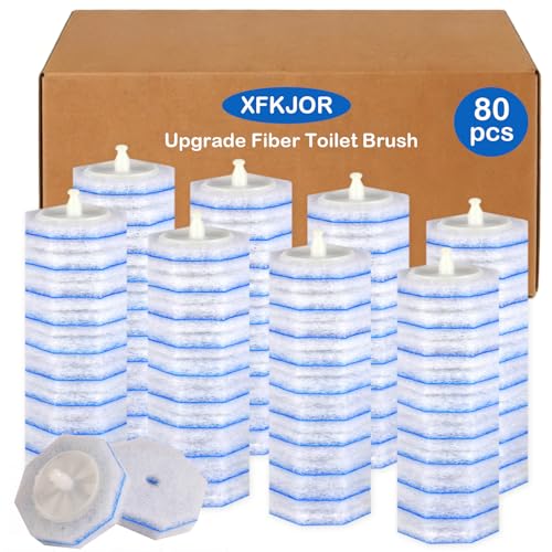 80 Count Toilet Bowl Wand Refills for Clorox - Upgrade 3-Layer Thickened Toilet Bowl Brush Compatible with Clorox Toilet Brushes, Toilet Bowl Cleaners with 5X Cleaning Power, No Falling Apart