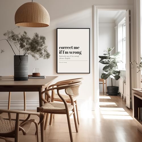 Poster Master Dictionary Art Poster - Definition of Correct Me If I'm Wrong Print - Typography Art - Gift for Boss & Colleagues - Funny Decor for Office, Workplace or Dorm - 8x10 UNFRAMED Wall Art - color: Style16, size: 8"L x 10"W