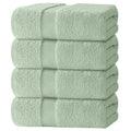 White Classic Luxury Bath Towels Set of 4 Large - 700 GSM Cotton Ultra Soft Bath Towels 27x54 | Highly Absorbent and Quick Dry | Hotel Towels for Bathroom Luxury, Plush Mint Green - color: 11: Mint Green