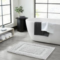 Jean Pierre New York 100% Chenille Cotton Skid Resistant Plush Bath Mat - 17"x24" Bathroom Rug - Soft Gray - color: Soft Gray, size: 1'5" x 2' (Rectangular)