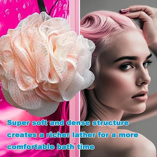 Loofah Sponge, Exfoliating Bath Sponge Body Scrubber Lofa Single Pack - Pink 50g (1 Pack) - style: Style 7