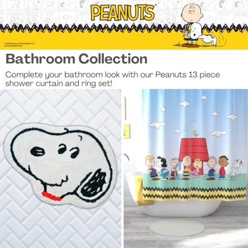 Collectibles Peanuts Snoopy 100% Cotton Non Slip Plush Bathroom Mat Rug (Officially Licensed Product) by Franco - color: Peanuts