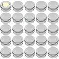 TUZAZO 24Pack 2 Oz Aluminum Tin Cans with Screw Lid and Labels, Refillable Travel Sized Cosmetic Containers Small Tins for Salves, Lotion Bars, Beard Balms, Candles - size: 2oz*24