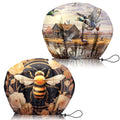 2 PCS Shower Cap Adjustable Reusable Double Waterproof Layer Elastic Hair Bath Cap Cute Aesthetic for Women Girls-Duck Bee - color: I7-Duck Bee