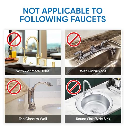 24 Inch Longer Faucet Mat for Kitchen Sink, Silicone Sink Faucet Mat Splash Guard 5° Slope Premium Kitchen Sink Splash Faucet Guard, Fast Self-Draining Mat (Grey)