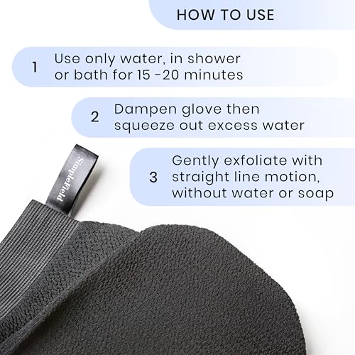 SimpleField Korean Exfoliating Mitt for Remove Dead Skin. 2 Pack 100% Viscose Kessa Deep Exfoliating Gloves for Body Scrub, Keratosis Pilaris and Self Tanning Removal. Easily Smooth Skin Surface. - style: 2 Piece