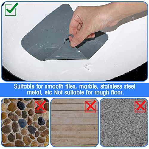 Yinkin 6 Pcs Drain Covers to Keep Bugs Out Silicone Shower Floor Tub Stoppers Bathtub Drain Stoppers Sewer Anti-Odor Mats Deodorizing Plugs for Bathroom(4.72 x 4.72 Inch,Square,Grey and White) - color: Grey and White, size: 4.72 x 4.72 Inch, style: Square
