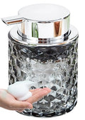Malachi Foaming Hand Soap Dispenser, Refillable Clear Glass Foam Pump Bottle for Hand Soap, Dish Soap, Body Wash, Shampoo, Facial Cleanser & Baby Wash, Multi‑use for Bathroom, Kitchen & Commercial Use - color: Black