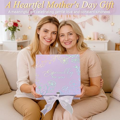 Spa Gifts for Women Bath Gift Set, Lavender Relaxing Spa Gift Baskets Home Bath Set Self Care Kit Care Package Thank You Birthday Mothers Day Easter Gifts for Women Mom Friends Sister Teen Girl Wife - color: Purple-Lavender