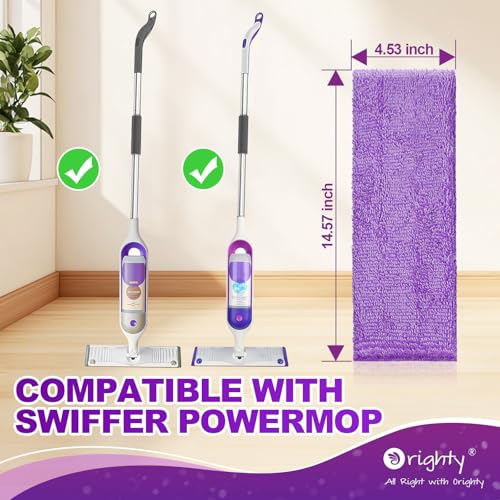 Orighty Reusable Mop Pads for Swiffer PowerMop, 10 Pack Power Mop Pads Refills for 13 ''-15 '' Spray Mop, Microfiber Mop Pads Refills for Multi-Surface Floor, Machine Washable - size: 10 Pack