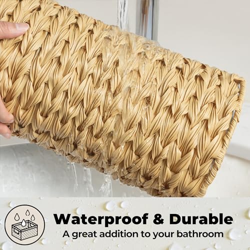 GRANNY SAYS Toilet Paper Storage Stand, Toilet Paper Holder Stand with Storage, Bathroom Tissue Holder, Freestanding Roll Stand, Waterproof Organizer for Bathroom - color: Natural, size: 6¾"D(For 3 Roll)