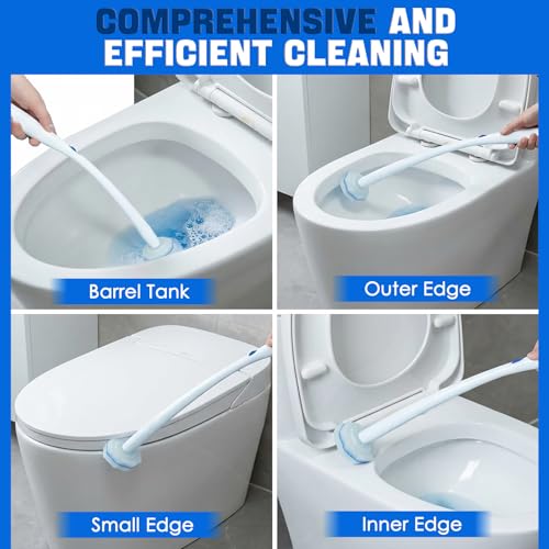 120 Count Toilet Stick Refills,Disposable Toilet Brush Refills Compatible with Clorox Toilet Stick,Upgrade Fiber Cleaner Heads,Secure Lock No Slip,Odor Neutralizing(Not Included Brush Rod) - size: 120 Count