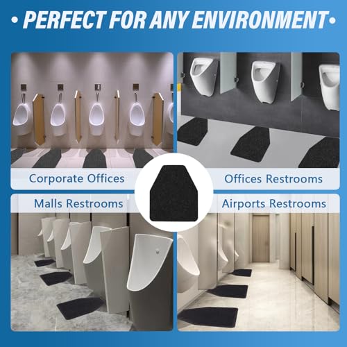 12Pcs Urinal Mats for Men Bathroom Commercial Urinal Floor Mats Urinal Pads for Mens Room Non Slip Splash Toilet Bulk Washable Disposable Large 17Inch x 20.5Inch - size: 12