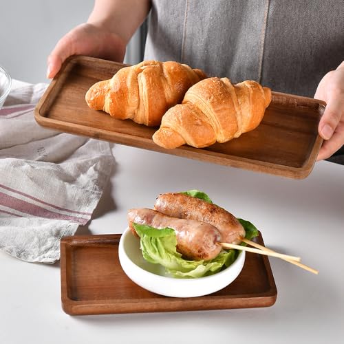 Bathroom Vanity Tray, Bathroom Tray for Counter, Toilet Tank Tray, Wood Bathroom Tray for Organizing and Home Decor (9.8 x 5.1 x 0.8 inch) - size: 9.8" x 5.1" x 0.8"