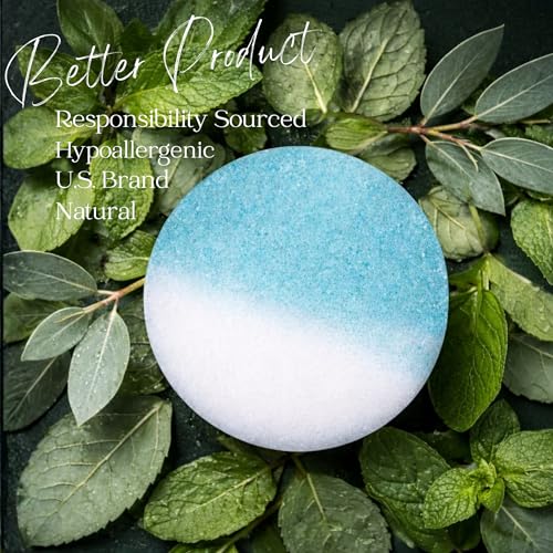 EvolutionUSA Shower Steamers for Women – 15 Pack, Natural Eucalyptus & Mint Shower Steamers Aromatherapy, Slow Dissolving Shower Steamer, Luxury Relaxing Gifts for Women, Large, sky blue