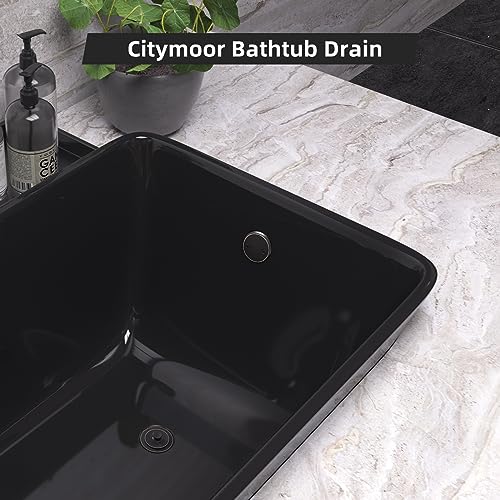 Oil Rubbed Bronze Tub Drain Trim Set Conversion Kit Assembly，All Brass Lift & Turn Bathtub Drain Replacement Trim Kit with Two-Hole Overflow Faceplate and Universal Fine/Coarse Thread - color: Orb