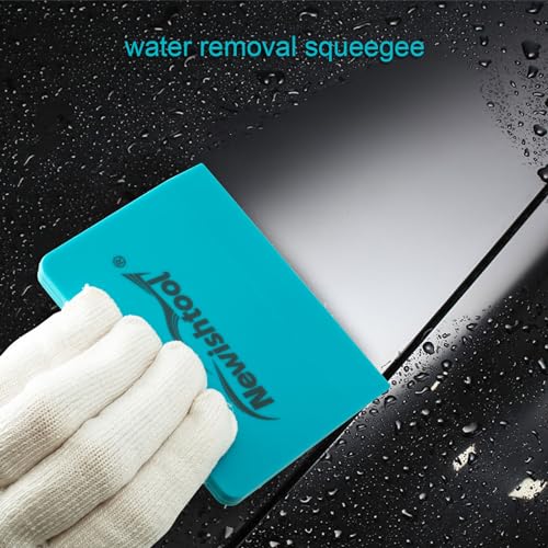 NEWISHTOOL Soft Silicone Small Squeegee for Vinyl, 2 PCS PPF Tools Window Tinting V-Blade Scraper for Window Film Application, Car Paint Protective Film Installation & Water Removal - color: Blue