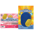 Bodhi Dog Stainless Steel Comb & Shampoo Brush - Removes Shedding, Mats & Tangles - Premium Brush for Shower, Showerhead, Sprayer & Bathing (Blue) - color: Blue, size: 1 Pack + Stainless Steel Comb