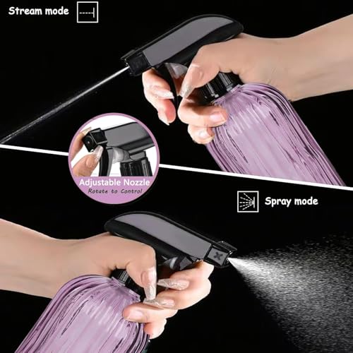 Glass Plant Mister Bottle, 15oz Refillable Water Bottle Spray, Handheld Water Spray Bottle with Adjustable Mist Nozzle for Indoor Flowers, Outdoor Gardening, Cleaning, Hair & Pets Care (Purple) - color: Purple