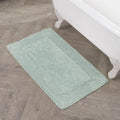 Laura Ashley Ruffle Border Aqua 27"x 45" 100% Cotton Bath Rug - color: Aqua, size: 2'3" x 3'9" (Rectangular)