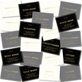 Verute Waterproof Labels for Amber Glass Soap Dispenser and Plastic Bottles 3.15"x2.35" Peel & Stick - Kitchen, Bathroom & Shower Set - 21 Pieces (Gold Set) - color: Gold Set