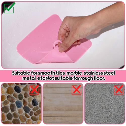 Yinkin 6 Pcs Drain Covers to Keep Bugs Out Silicone Shower Floor Tub Stoppers Bathtub Drain Stoppers Sewer Anti-Odor Mats Deodorizing Plugs for Bathroom (6 x 6 Inch,Square,Pink) - color: Pink, size: 6 x 6 Inch, style: Square