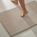 TYUU Bathroom Rugs Non Slip Washable, Super Absorbent Thin Bath Mat Quick Dry Low Pile Bathroom Rug, Beige 24"x47" - color: Beige01, size: 2' X 3'11" (Rectangular)
