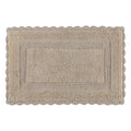 Savi Home Cotton Crochet Bathmat with Antiskid 17x24 Natural Sand, 100% Pure Cotton, Super Soft Linen, Plush & Absorbent, Hand Tufted Heavy Weight Construction, Full Reversible Step Out Rugs - color: Natural Sand, size: 1'5" x 2' (Rectangular)