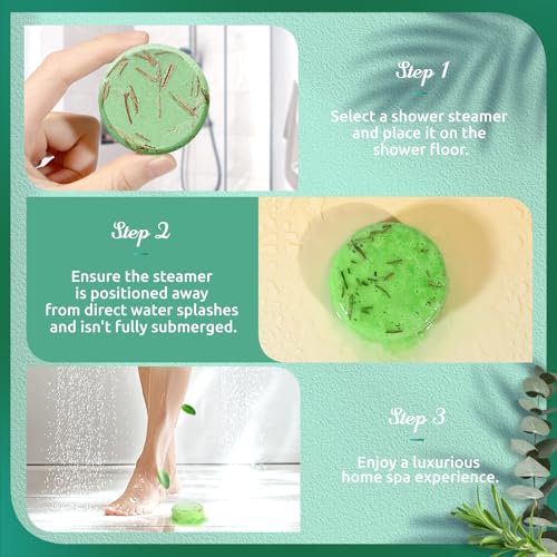 Shower Steamers Aromatherapy-8 Pack Shower Bombs with Essential Oils, Mothers Day Gifts for Mom Wife, Birthday Gifts for Women Self Care Relaxation Home SPA Teacher Appreciation Gift (Green) - color: Green