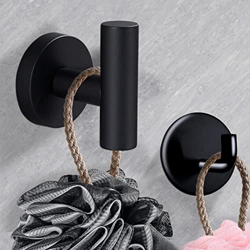 8 Pieces Bathroom Towel Rack Set, Includes 2PCS 23.6 inch Towel bar, 2PCS Towel Hook, 2 PCS Towel Ring, 2PCS Toilet Paper Holder-Matte Black Bathroom Accessories Sets - color: Matte Black, size: 8pcs-24inch
