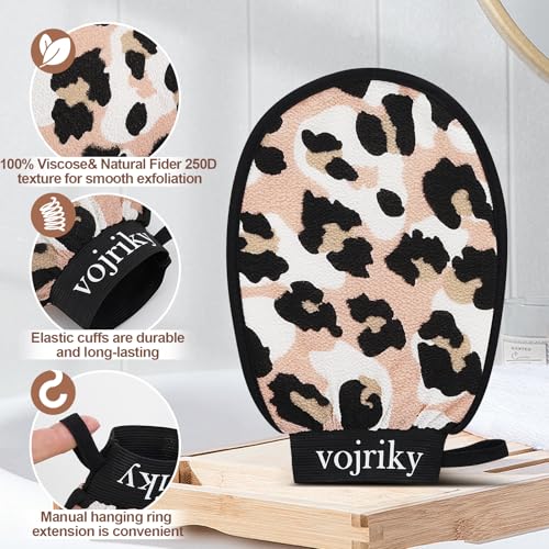 Durable Body Scrub, Dead Skin Remover & Body Scrubber Exfoliator, Body Exfoliating Gloves for Shower, washcloth exfoliating, exfoliating Glove for Smooth Skin 2PCS