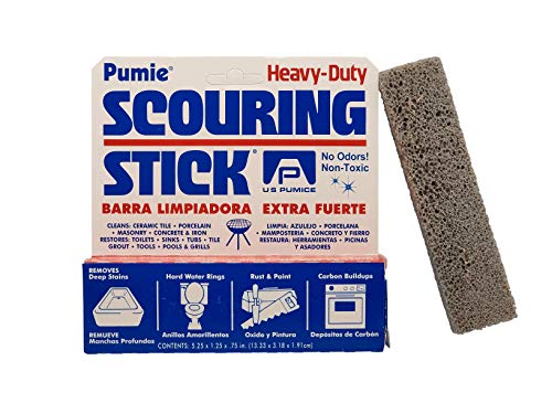 PUMIE Scouring Stick, Heavy Duty, HDW by U.S. Pumice, Remove Toilet Stains, Hard Water Rings, Rust and Paint, Carbon Buildups (1 Pack) - size: 1 Count (Pack of 1)