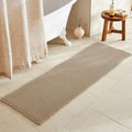 TYUU Waffle Runner Rug Bathroom, Long Boho Bathroom Rugs Non Slip Washable Super Absorbent Quick Dry Farmhouse Bath Mat, 72"x24" Khaki - color: Khaki, size: 2' X 6' (Runner)