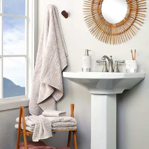 SKL Home CloudSoft Cotton Luxury 2-Piece Hand Towel Set, Oatmeal - color: Oatmeal, style: Hand Towels (Set of 2)