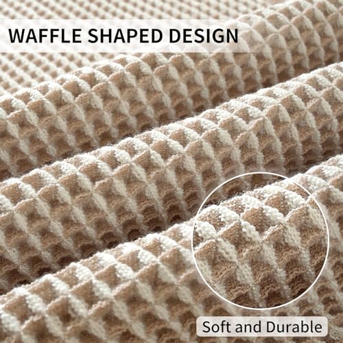 Waffle Bath Mat - Super Water Absorbing Bath Mat Quick Dry, Bathroom Rugs Non Slip Washable, Rubber Backed Bathroom Mat for Bathroom Floor, Tub and Shower, 24" x 72", Brown & White - color: Brown & White, size: 24" x 72"
