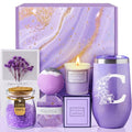 Personalized Gifts for Women, Mom, Wife, Girlfriend, Sister, Friends Her - Customized Birthday, Christmas, Valentine's Day, Mothers Day Gifts, Wedding Gift Unique - Lavender Spa Gift Basket - style: C